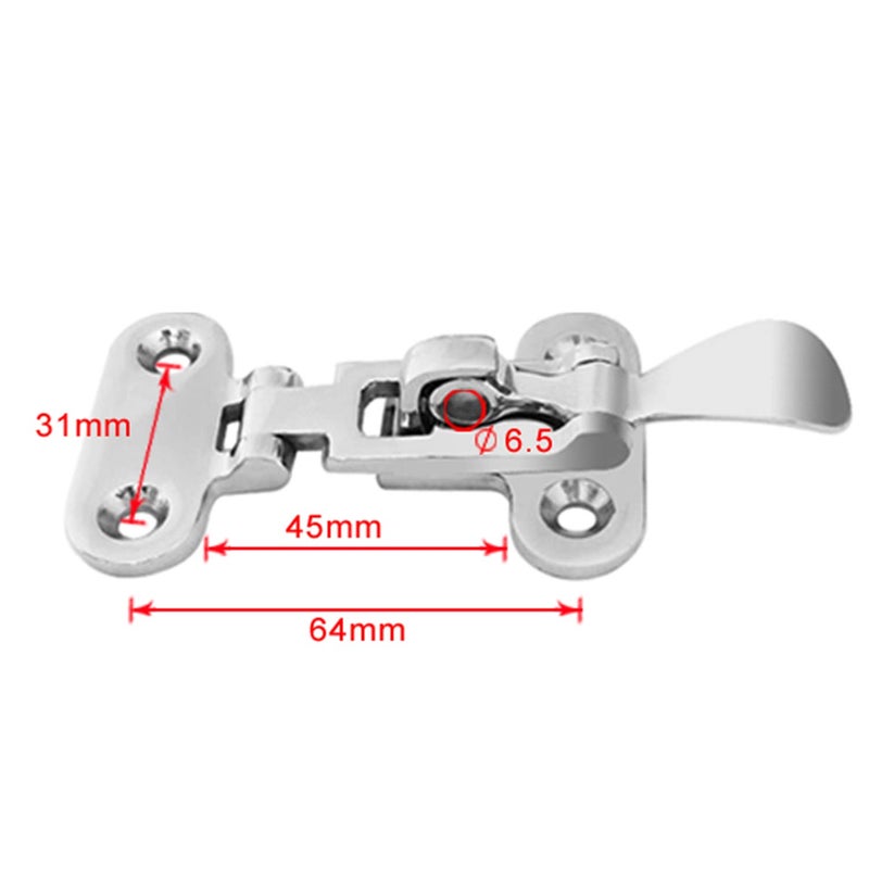 NRC&XRC Pair Heavy Duty 316 Stainless Steel Anti-Rattle Lockable Hold Down CLAMP Latch Locker Hatch Hardware - Image 2